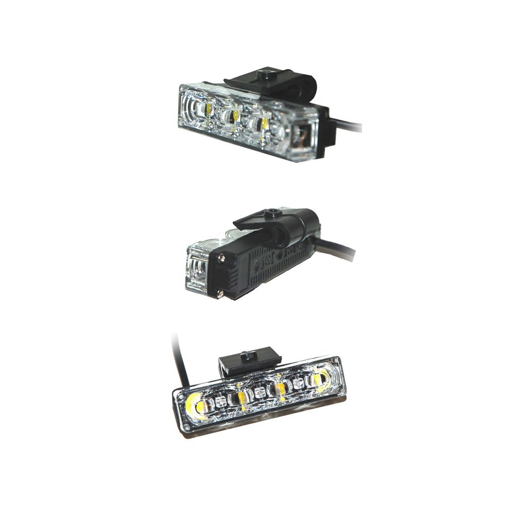 12 Head Euro LED Strobe Light Bar Kit - Red & Blue Emergency Warning Lights for Police, Fire, Security Vehicles & Off-Road Trucks