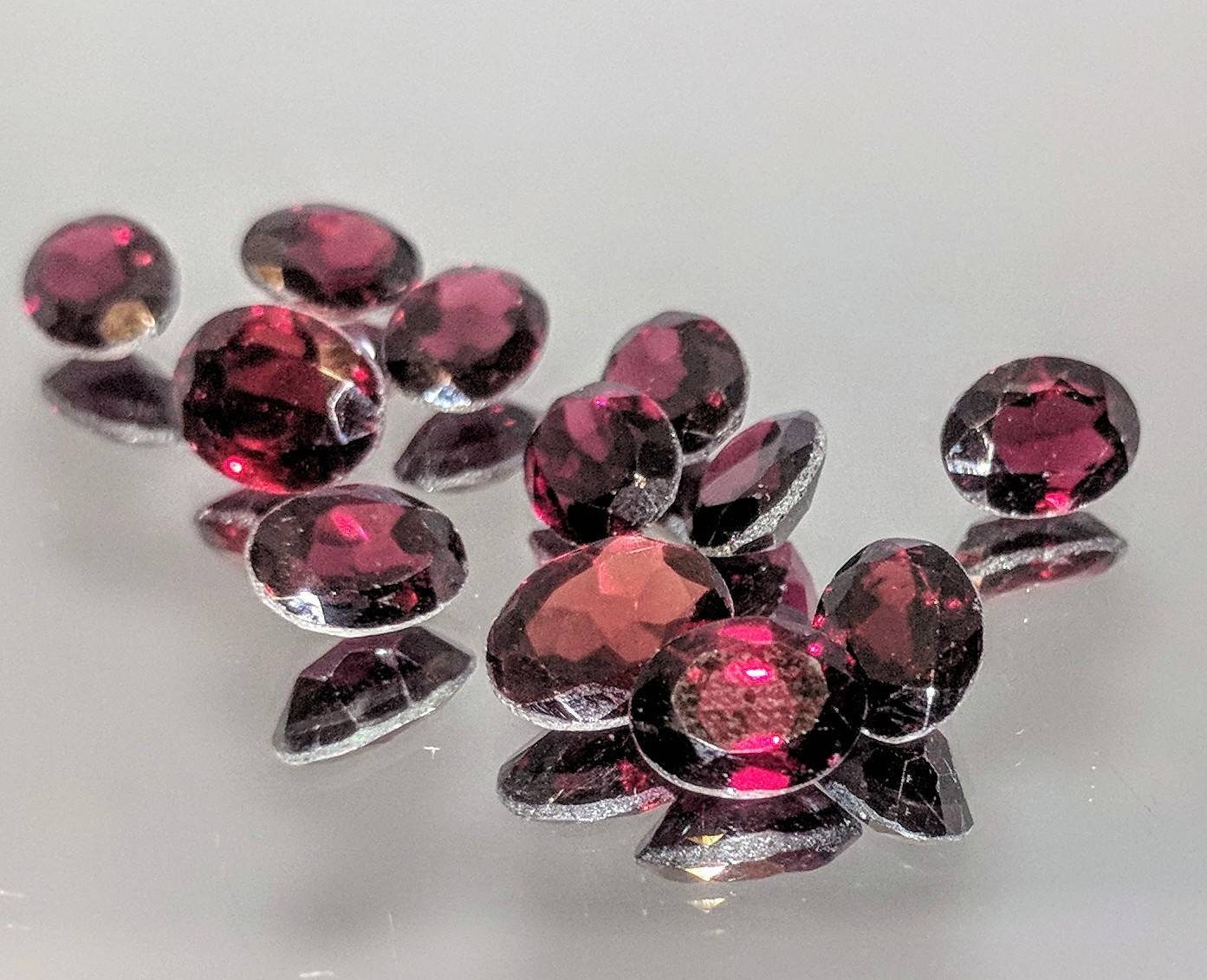 Wholesale Bulk Natural Genuine African Garnet 8x6mm & 9x7mm Oval Loose Stones - 10tcw January Birthstone for Jewelry Making, Engagement Rings & Healing Crystals