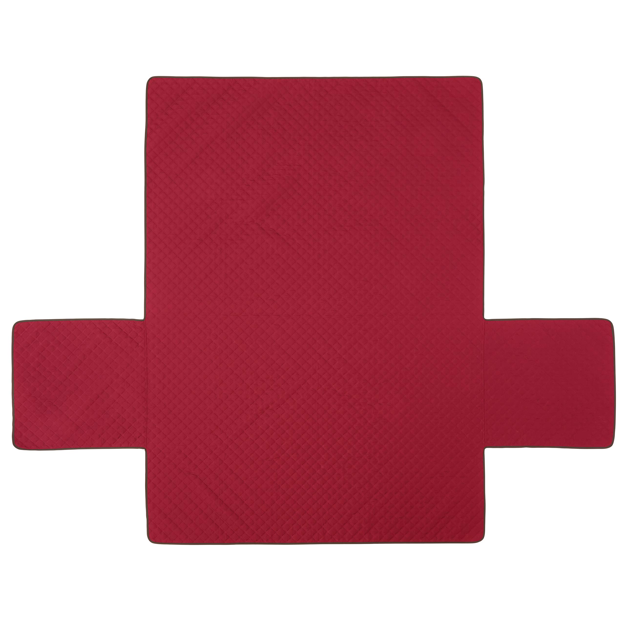 Cover Bonanza Indoor Loveseat Slipcover 54x21x25 Inch Red/Brown - Perfect for Living Room, Bedroom, or Office Sofa Protection