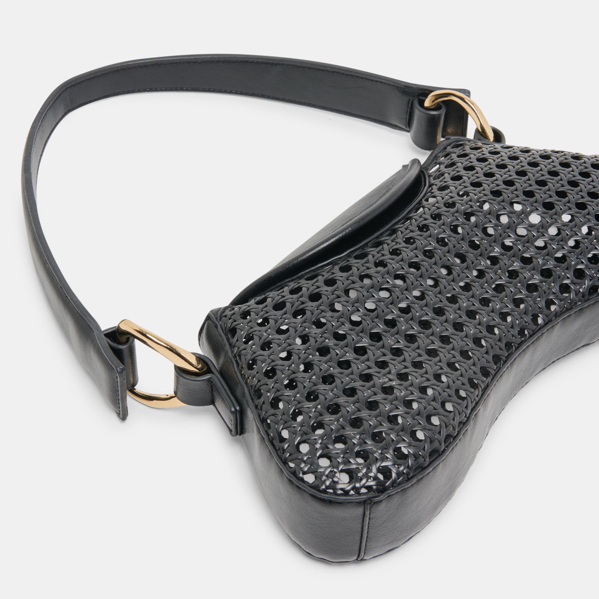 MOLENE Shoulder Bag for Women - Stylish Black Cane Crossbody Purse - Perfect for Work, Travel & Everyday Use