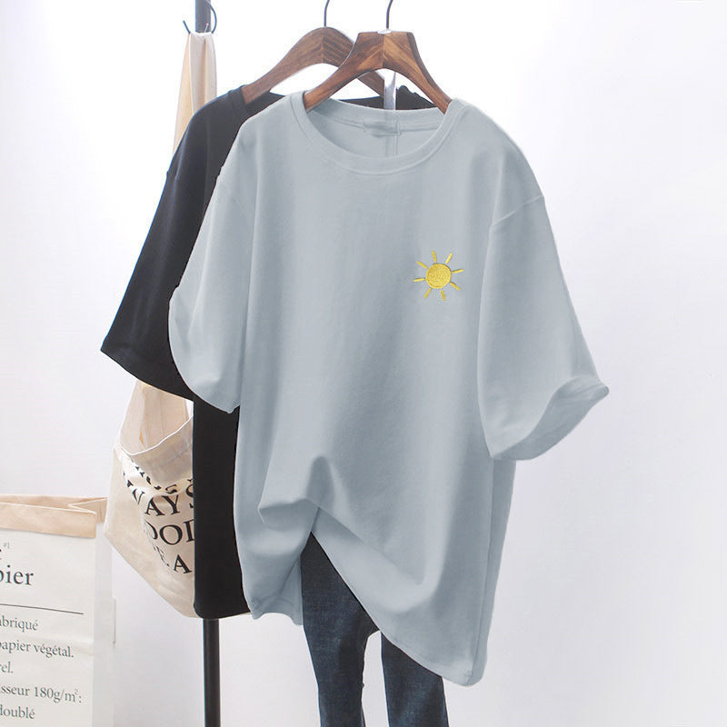 Chic White Loose Short Sleeve T-Shirt for Women - Trendy Casual Top for Summer, Streetwear & Everyday Outfits