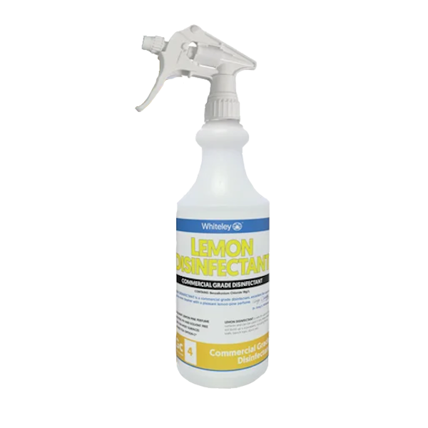 Whiteley Lemon Disinfectant Spray - Antibacterial & Antiviral Surface Cleaner for Home, Kitchen & Office Use - Fresh Lemon Scent (16oz) - Ideal for Countertops, Doorknobs & High-Touch Areas