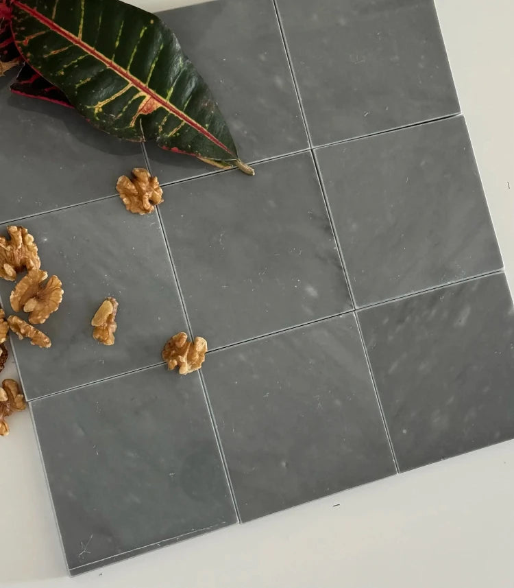 Premium Bardiglio Imperial & White Pearl Checkerboard Tiles - Polished or Honed Finish for Kitchen Backsplash, Bathroom Flooring & Luxury Interior Design