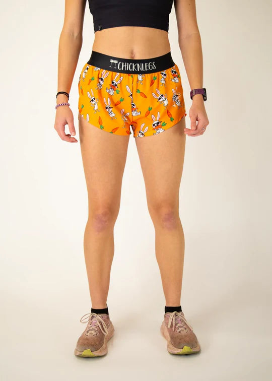 Bad Bunny 1.5 Split Running Shorts for Women - High Waist Athletic Shorts for Workout, Gym & Summer Sports