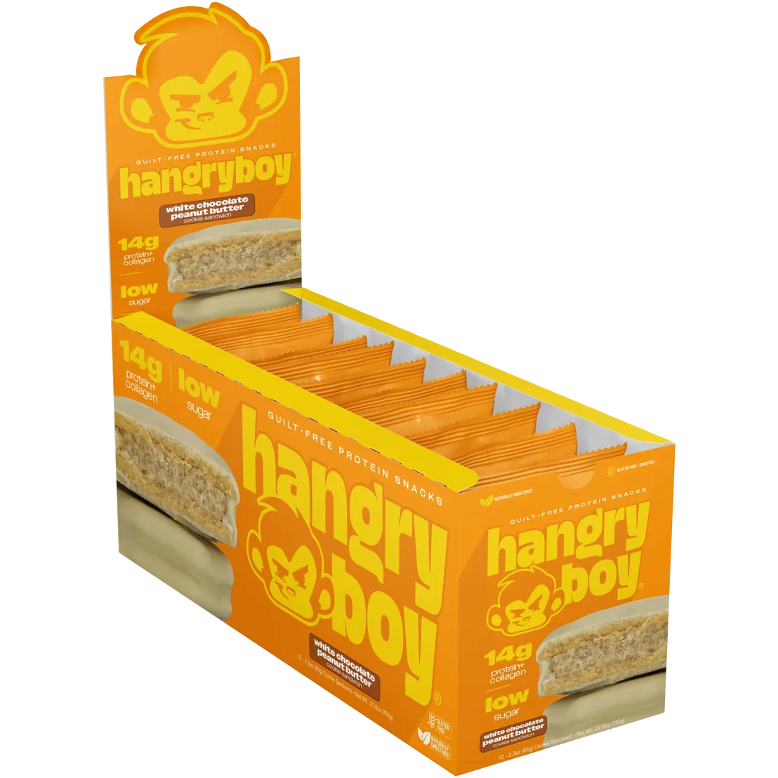 Hangryboy Protein Cookie Sandwich - High Protein Snack for Weight Loss, Muscle Building & Energy Boost | Perfect for Gym, Workouts, Office & On-the-Go Nutrition