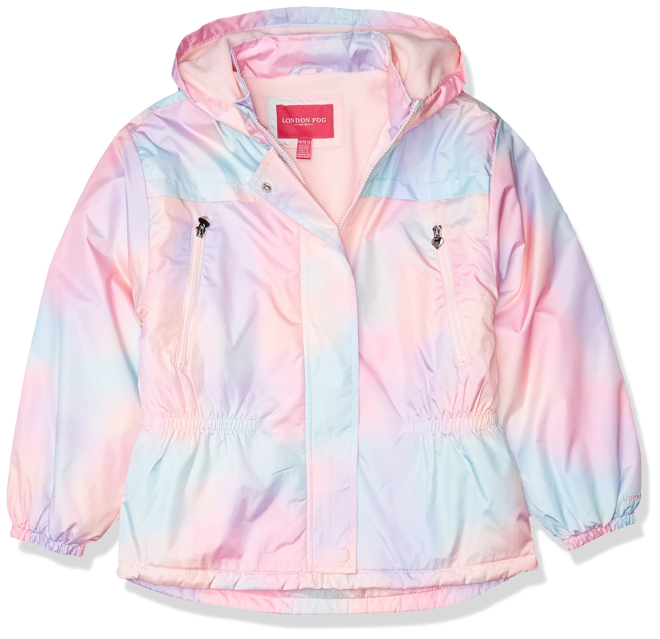 LONDON FOG Girls' Midweight Fleece Lined Jacket - Warm Winter Coat for Kids, Water-Resistant Outerwear for School & Outdoor Activities