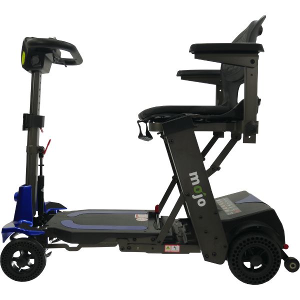 Mojo Manual Folding Scooter - Lightweight & Portable Mobility Aid for Adults & Seniors - Perfect for Travel, Shopping & Outdoor Activities