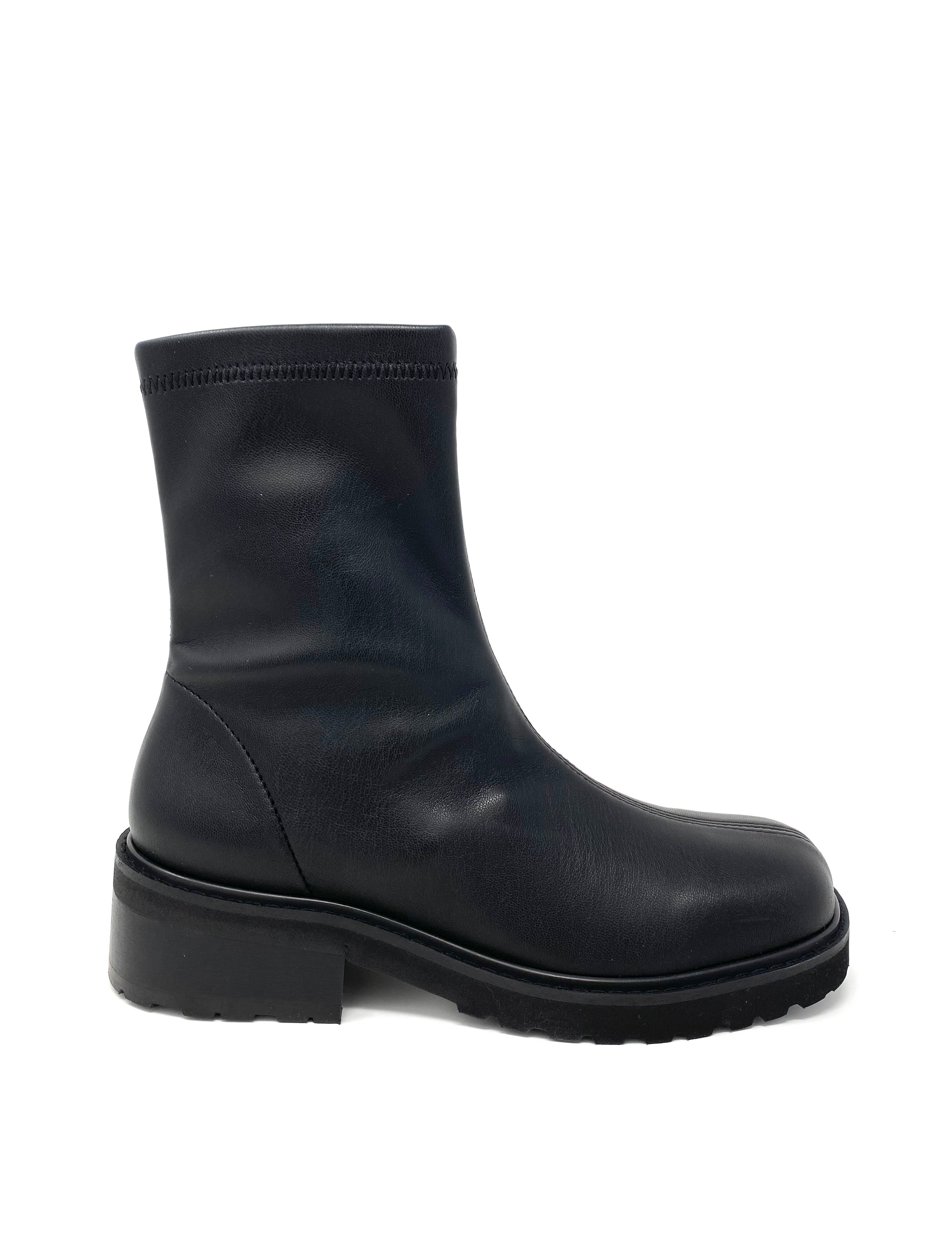 Novacas Erica Stretch Boots for Women - Black Leather Ankle Boots with Comfortable Stretch Fit - Perfect for Casual Wear, Office & Night Out