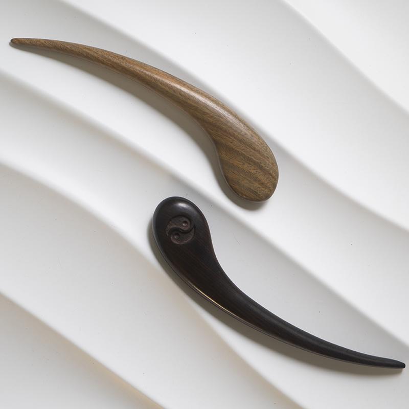 Handmade Ebony & Green Sandalwood Hair Stick - 15cm Natural Wooden Hair Pin for Women with Fragrant Finish | Perfect for Bun, Updo & Traditional Hairstyles