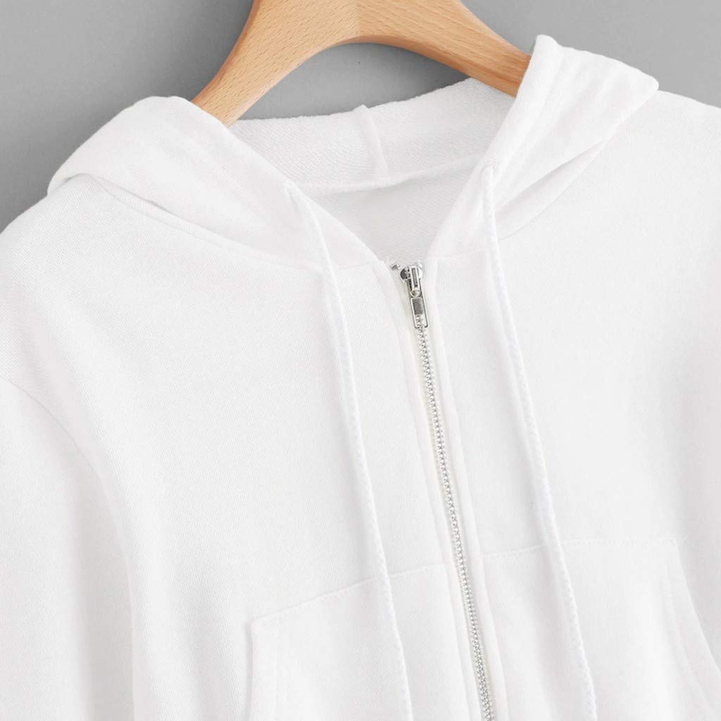 Women's Cropped Zip-Up Hoodie with Drawstring - 2023 Casual Fall & Winter Fashion Sweatshirt | Perfect for Layering, Gym Wear, and Street Style Outfits