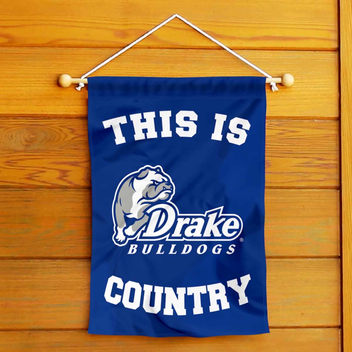Drake Bulldogs Garden Flag - This is Bulldogs Country Double-Sided College Team Banner for Yard, Porch, and Tailgating Decor