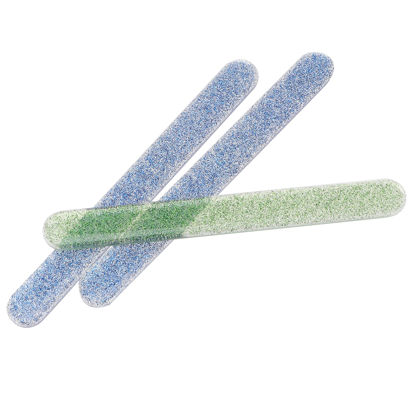 3-Piece Glitter Nail File Set - Nano Glass Nail Buffer & Polisher for Professional Manicures - Perfect for Home, Salon Use & Travel Nail Care Kit