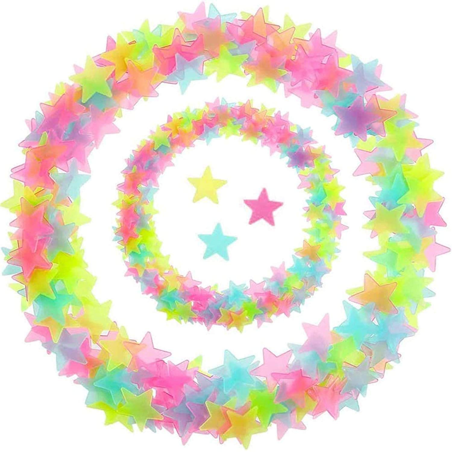 Glow in The Dark Stars Stickers - 200 Luminous Wall Decals for Kids Bedroom & Nursery - Perfect for Ceiling Decor, Night Light, and Space-Themed Room Design