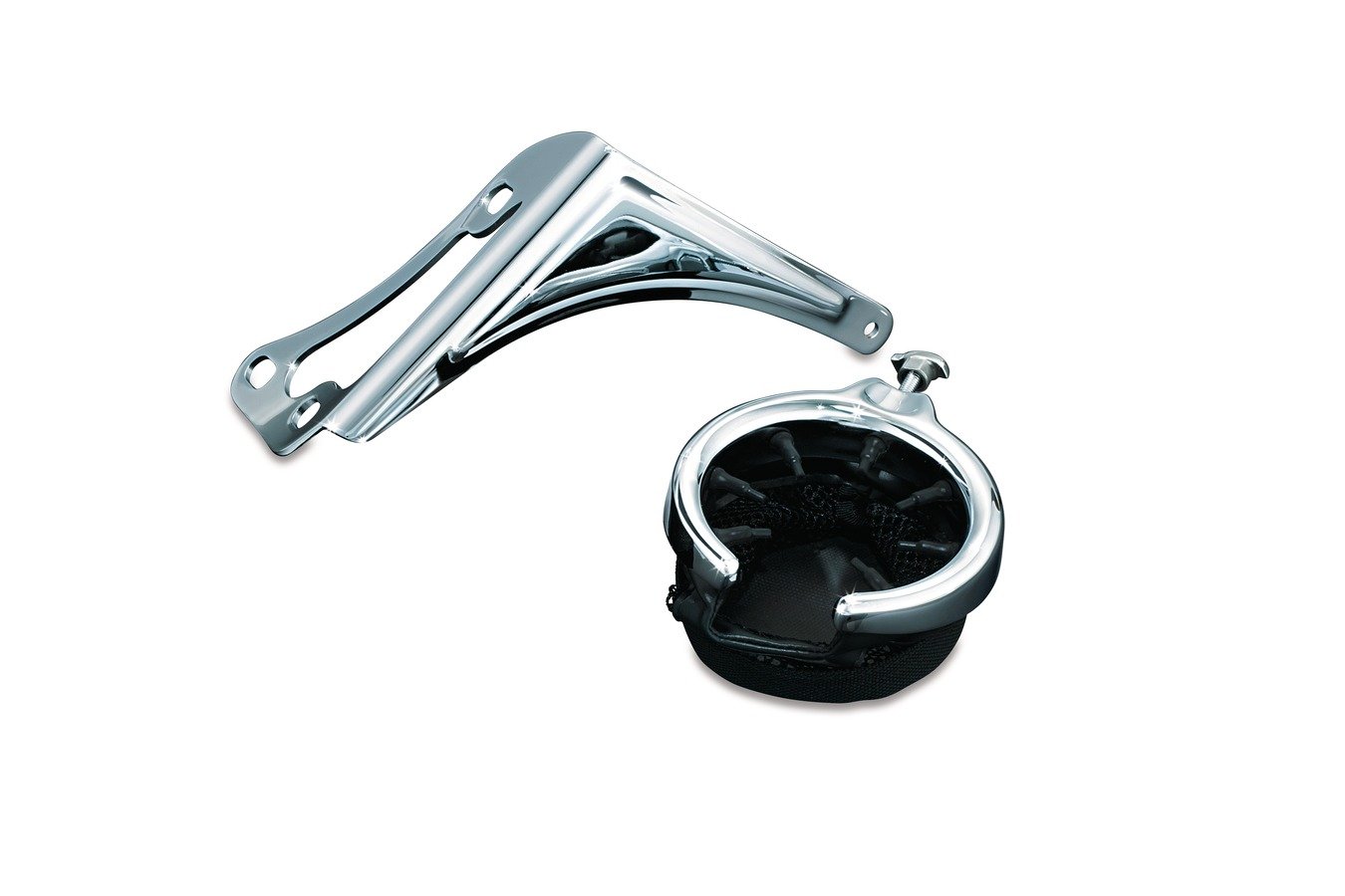 Kuryakyn 1482 Right Side Drink Holder Basket - Universal Motorcycle Cup Holder for Harley, Honda, Yamaha - Perfect for Road Trips & Outdoor Adventures