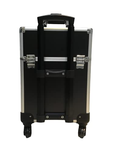 Premium IAS Aluminum Vanity Box (Black) - Elegant Makeup Storage Organizer for Bathroom, Bedroom & Travel | Durable & Stylish Cosmetic Case