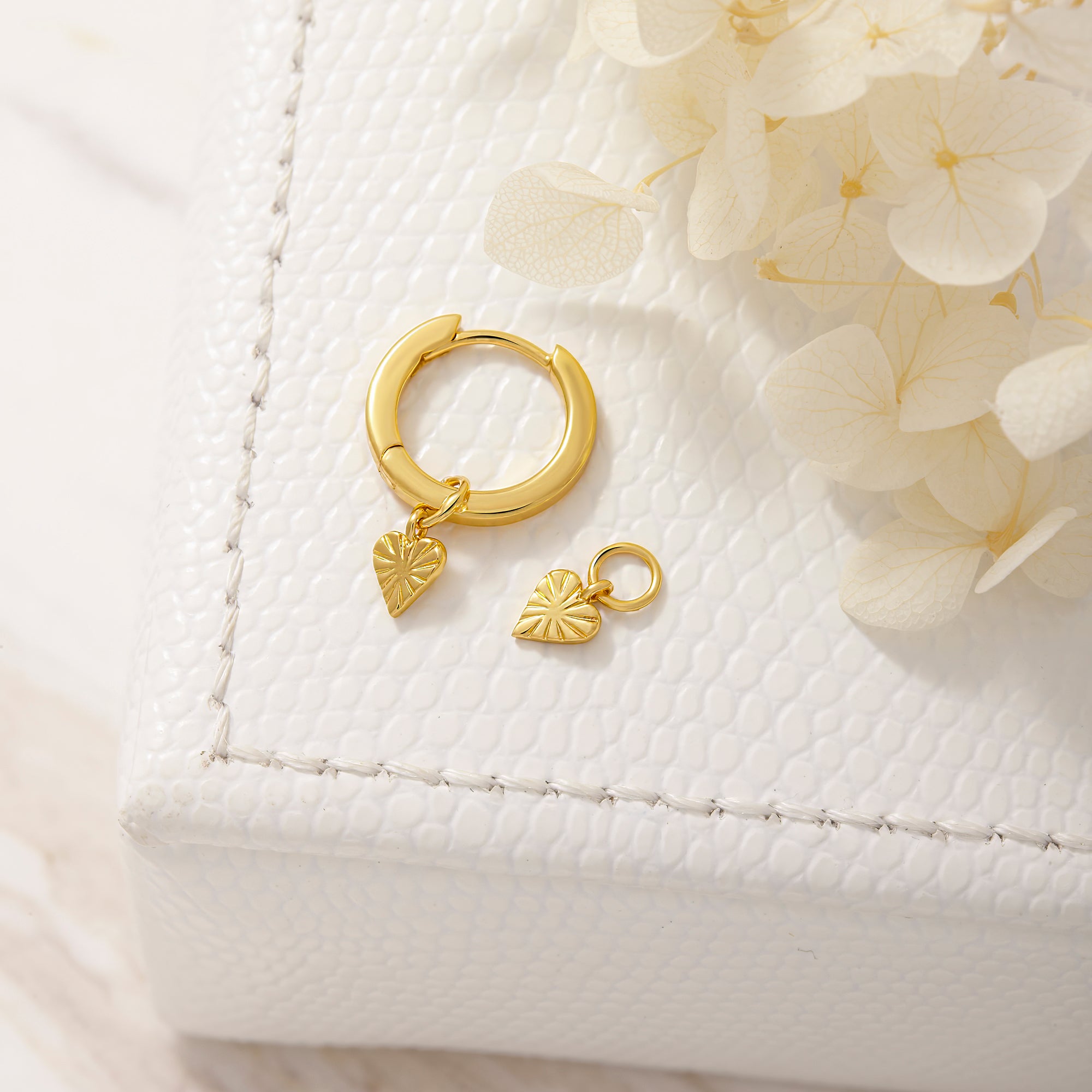 Sweetheart Ear Charms - 14K Gold Plated Dangle Earrings for Women | Perfect for Valentine's Day, Anniversary & Romantic Date Night Jewelry Gift