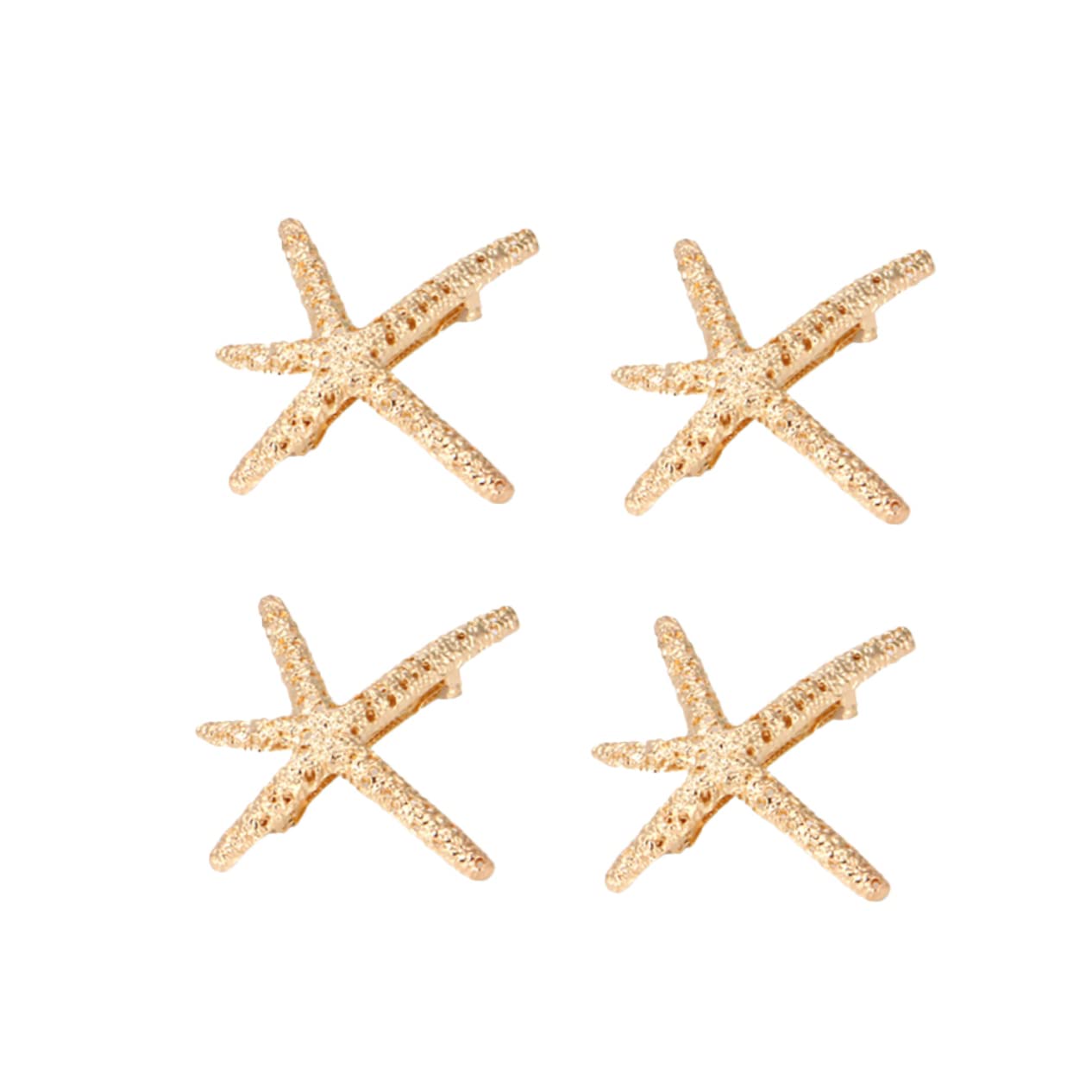 Minkissy 4pcs Women's Star Hair Clips - Small Metal Hair Accessories for Women, Hair Ornaments & Pins - Perfect for Beach, Party, Wedding & Everyday Styling