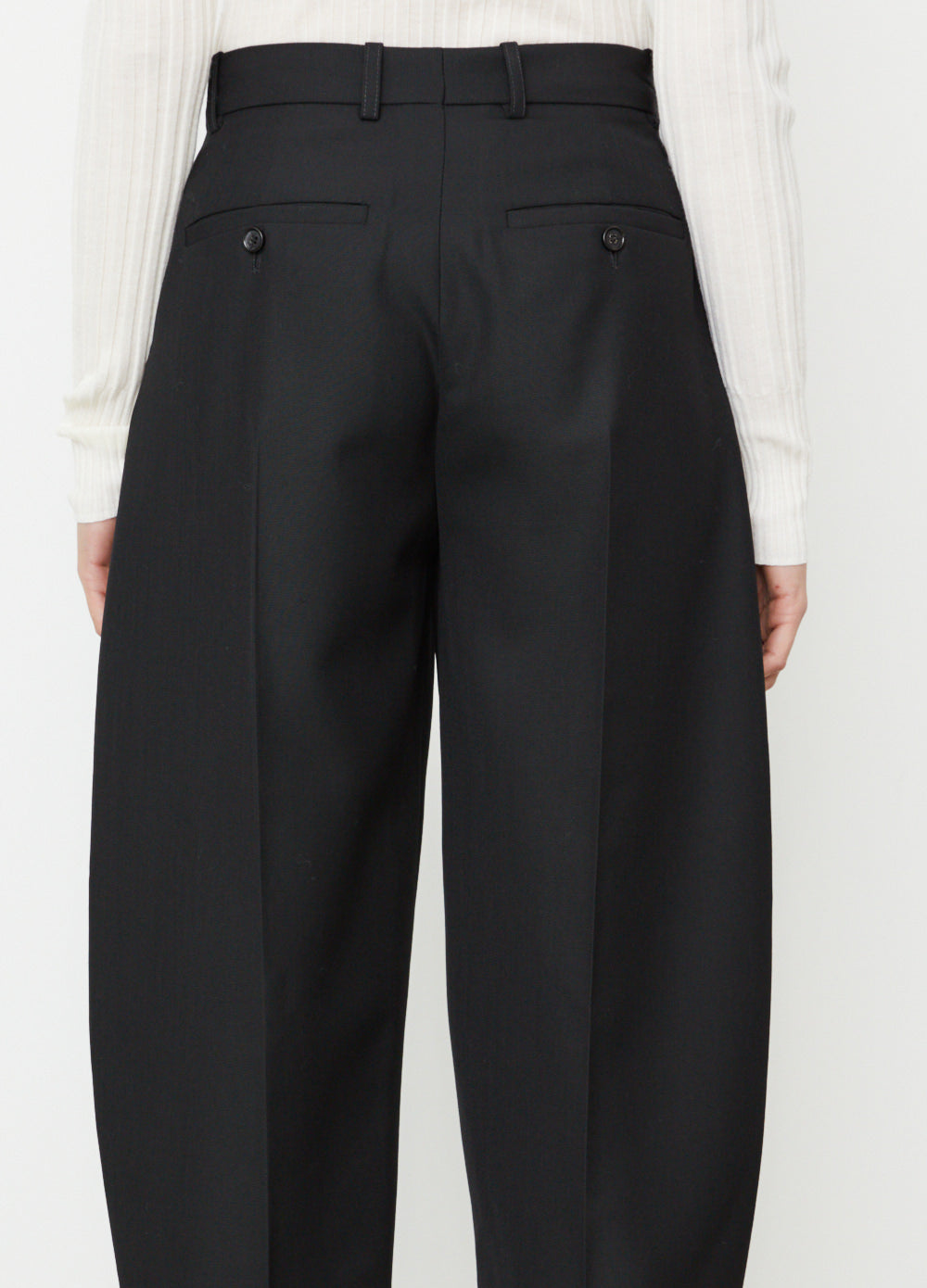 Stylish Women's Barrel Leg Trousers - High Waist Wide Leg Pants for Casual & Office Wear | Comfortable Stretch Fabric for Everyday Outfits