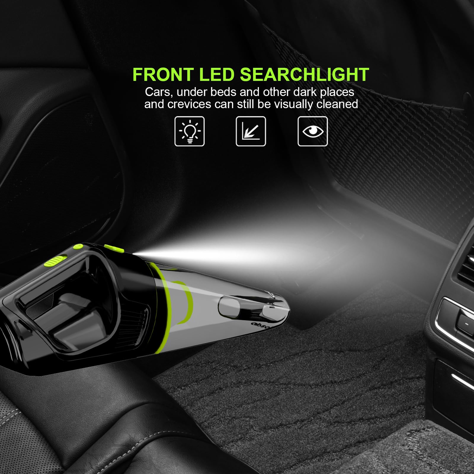 Powerful Cordless Handheld Vacuum Cleaner - Rechargeable, Lightweight & Portable for Cars, Home & Pet Hair | Ideal for Quick Cleanups, Car Detailing & Pet Hair Removal