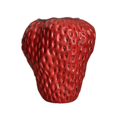 Large Strawberry-Shaped Ceramic Vase - 18.5 Inch Tall Home Decor for Living Room, Bedroom, or Wedding Centerpieces - Perfect for Fresh Flowers and Floral Arrangements