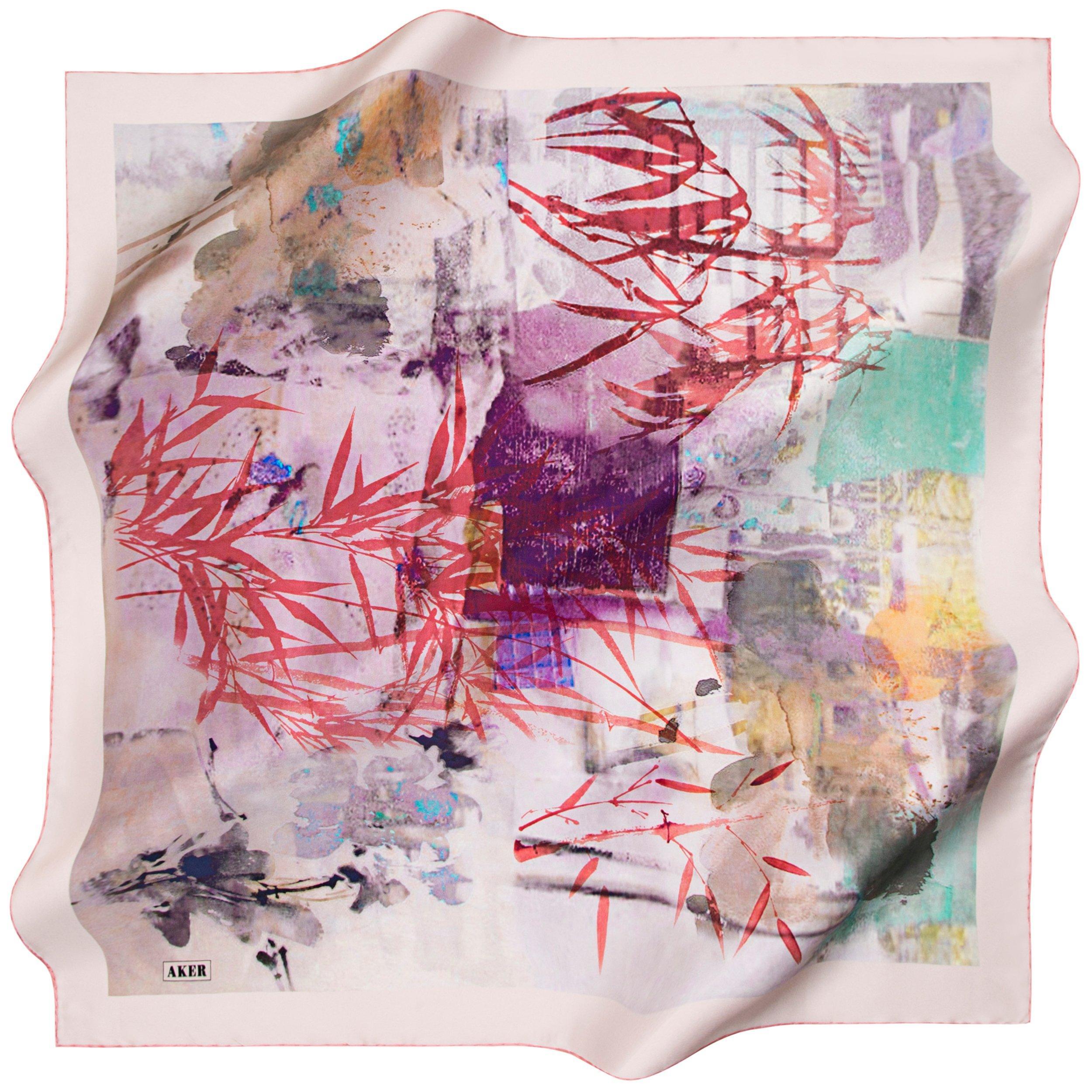 Aker Pettunia Women's Silk Scarf No. 91 - Elegant Fashion Accessory for Women, Perfect for Office, Party & Travel
