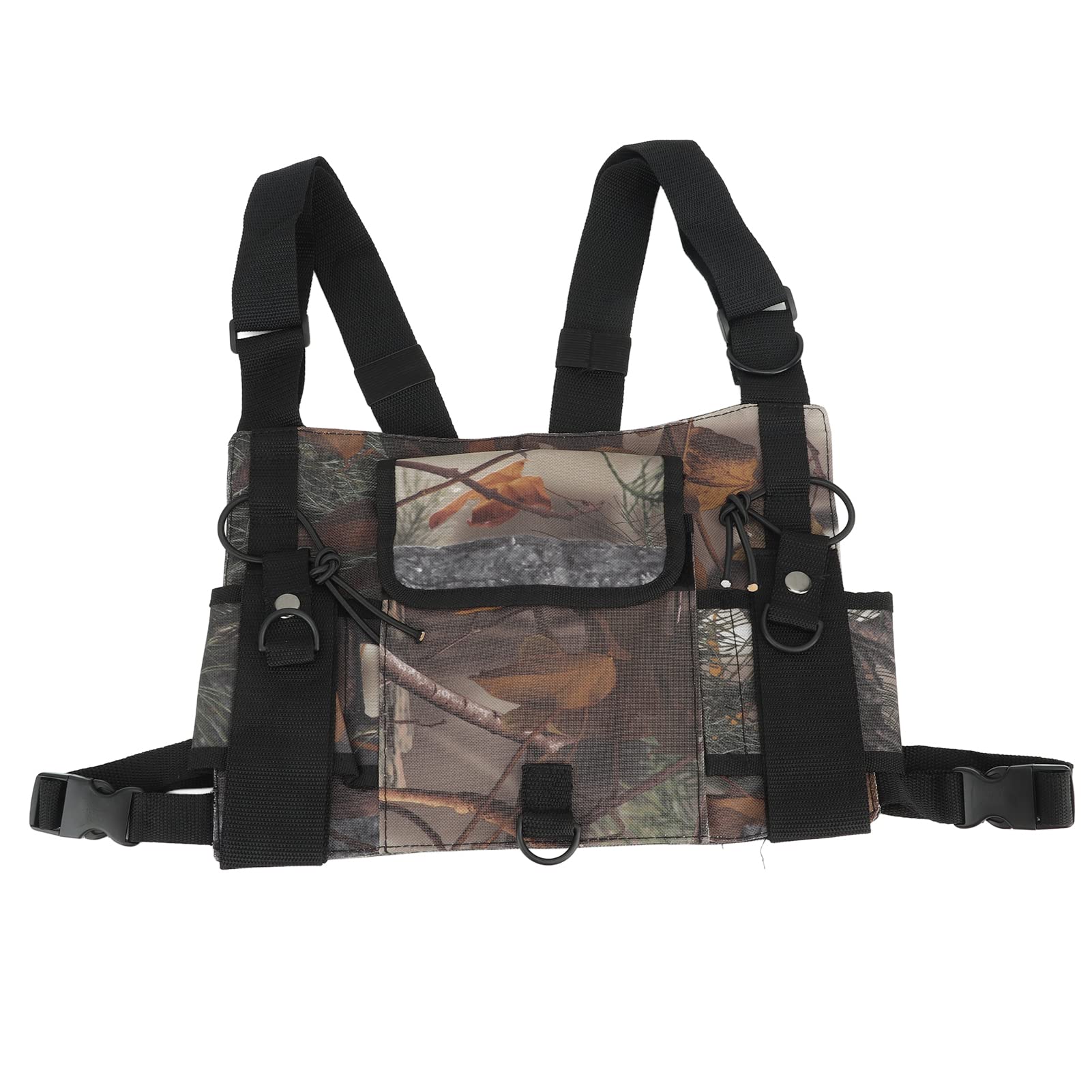 Adjustable Radio Chest Harness Front Pack - Shoulder Holster for Two-Way Radios & Walkie Talkies - Perfect for Construction, Hiking, Security & Outdoor Activities