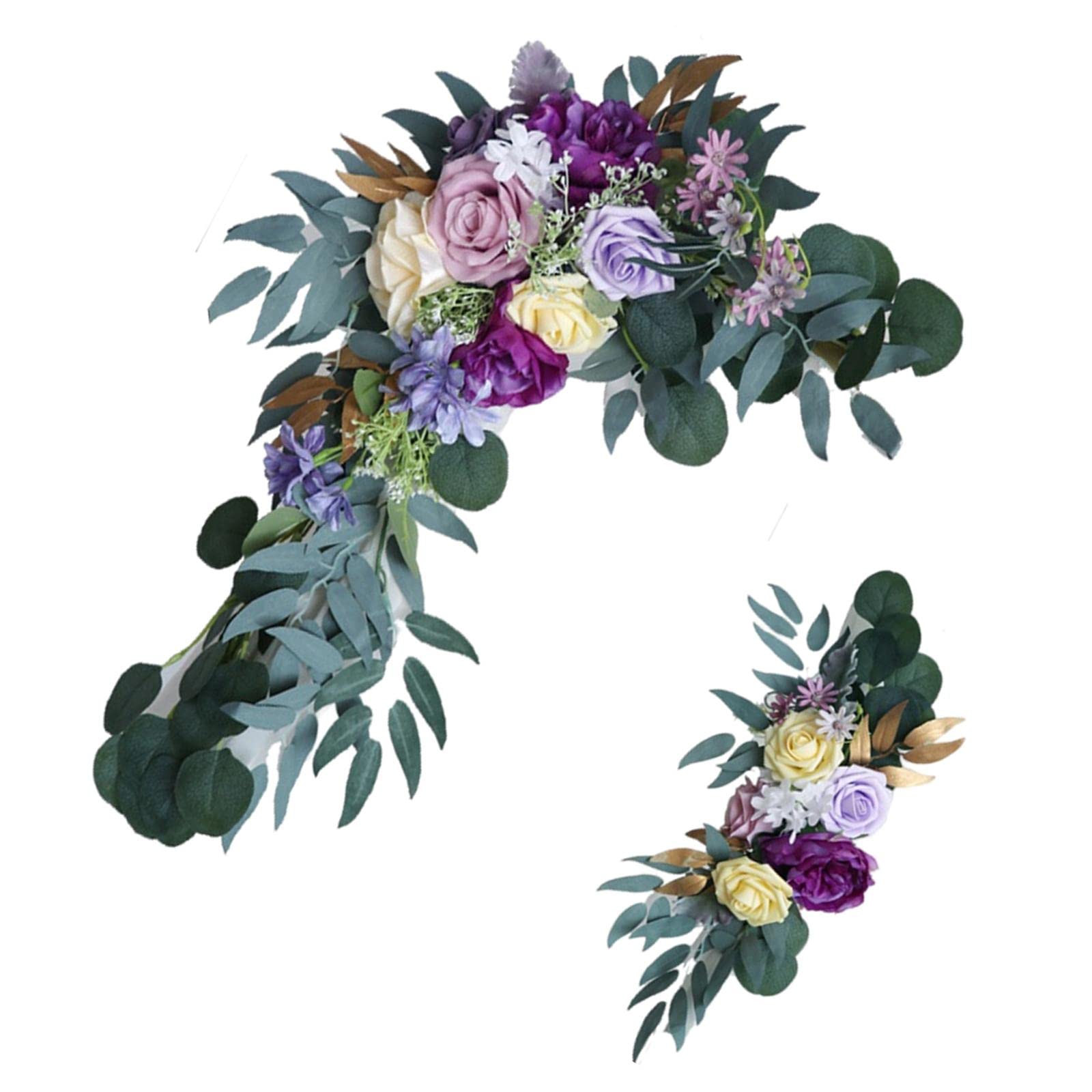 Gepnoo Artificial Wedding Arch Flowers - Realistic Silk Floral Decor for Wedding Ceremony, Backdrop, Photo Booth & Outdoor Events