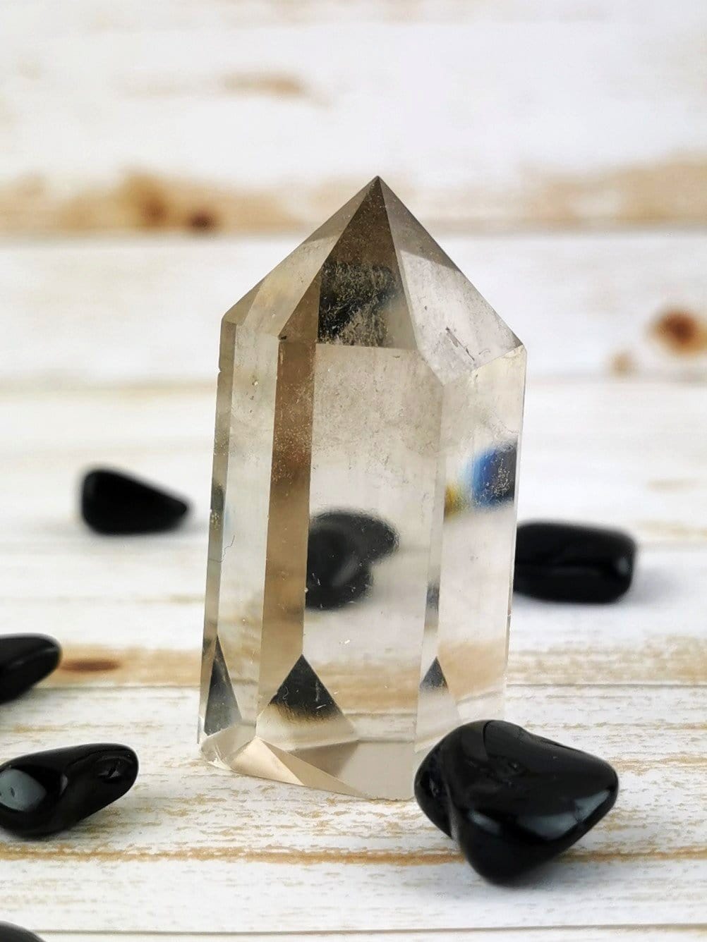 Natural Clear Smokey Quartz Crystal Towers - Healing Stones for Meditation, Reiki, and Home Decor | Perfect for Spiritual Healing, Chakra Balancing, and Positive Energy