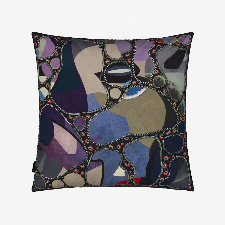 Christian Lacroix Gems Mix Decorative Throw Pillow Cover - Agate Pattern Luxury Cushion for Sofa, Bed & Home Decor