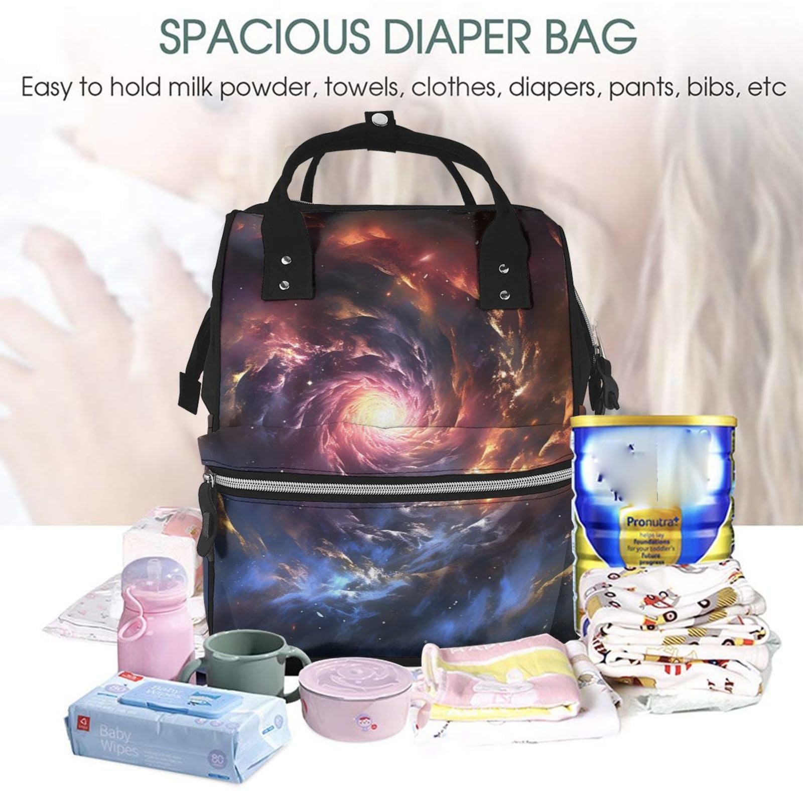 **HCLYvexiria Corgi & Milk Tea Diaper Backpack - Waterproof Maternity Baby Bag for Travel, Daycare & Outdoor Adventures**