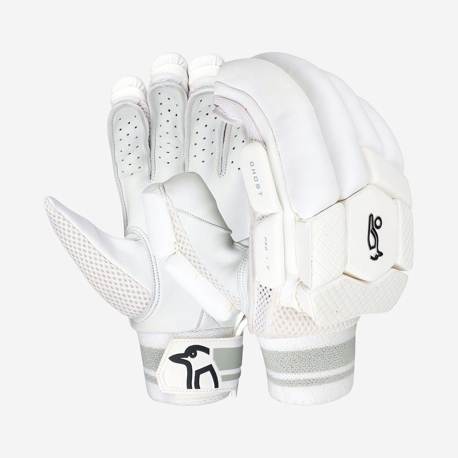 Kookaburra Ghost Pro 1.0 Cricket Batting Gloves for Adults - Premium Leather Protection for Practice & Matches - Ideal for Club Players & Professional Cricketers