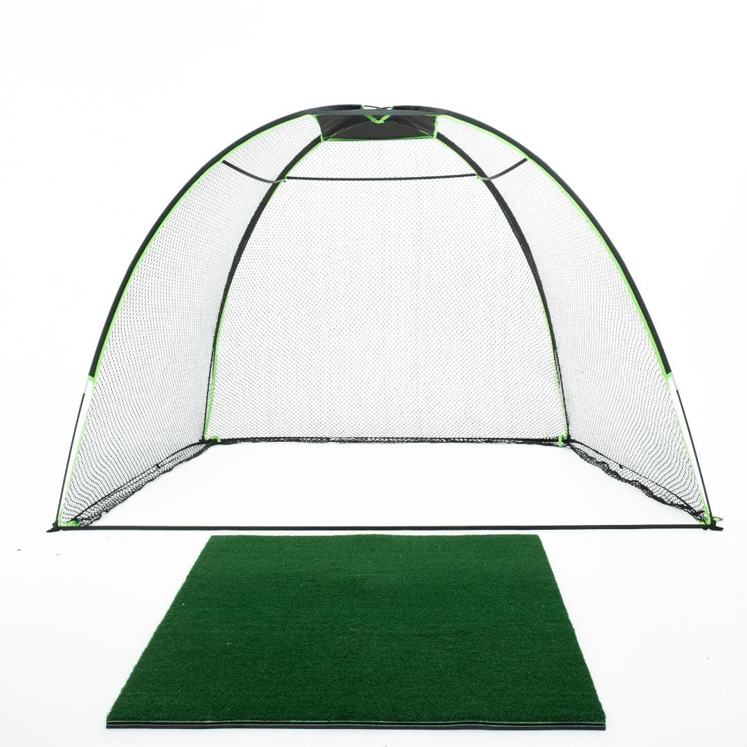 10' x 7' Rounded Golf Practice Net for Backyard & Driving Range - Heavy Duty Golf Training Aid with Carry Bag - Perfect for Indoor/Outdoor Golf Swing Practice