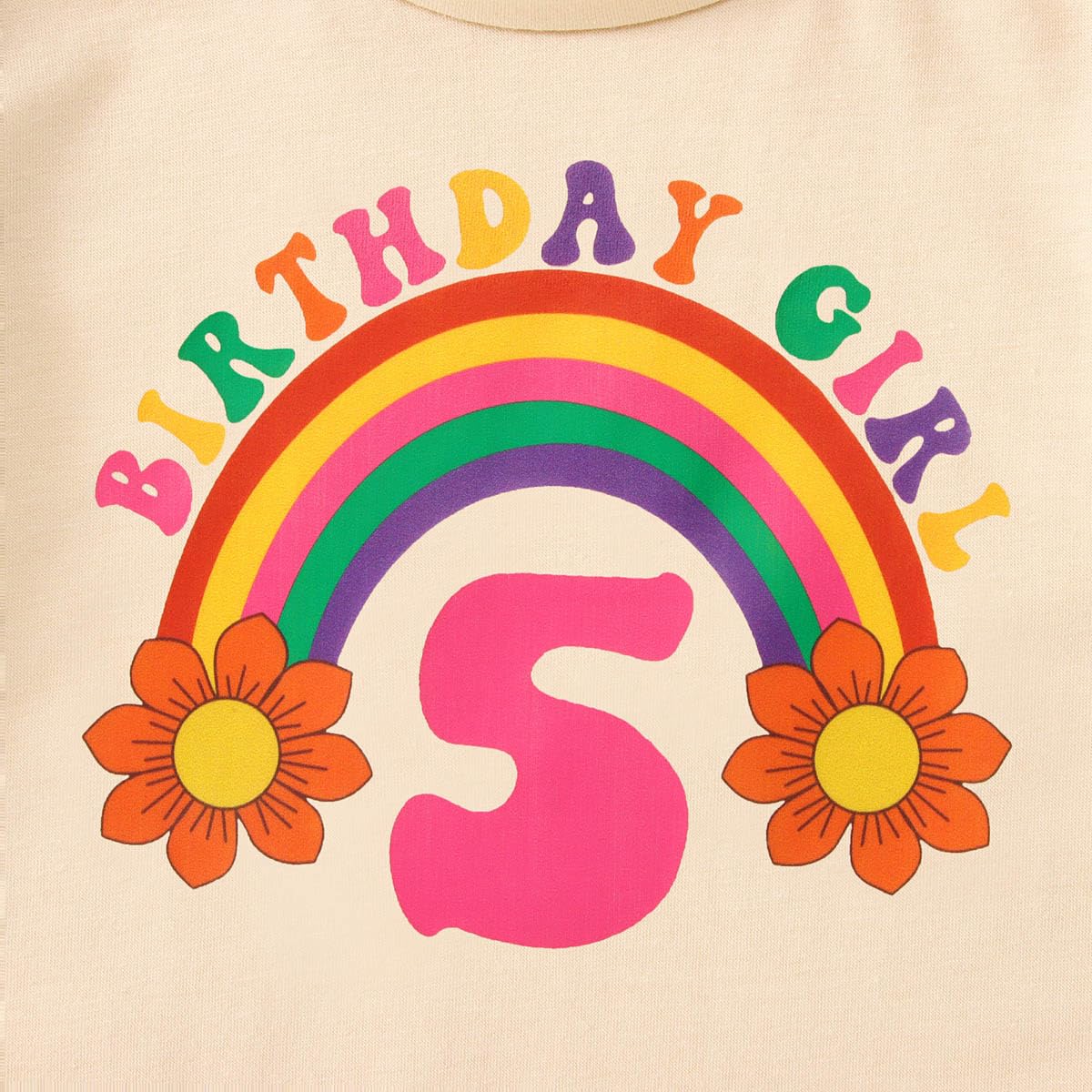 Rainbow Birthday Girl Shirt for Toddler Girls 1-7 Years | Cute Kids Birthday Tee Outfit | Perfect Party Gift & Toddler Tops | Ideal for Birthday Parties, Photo Shoots & Special Celebrations