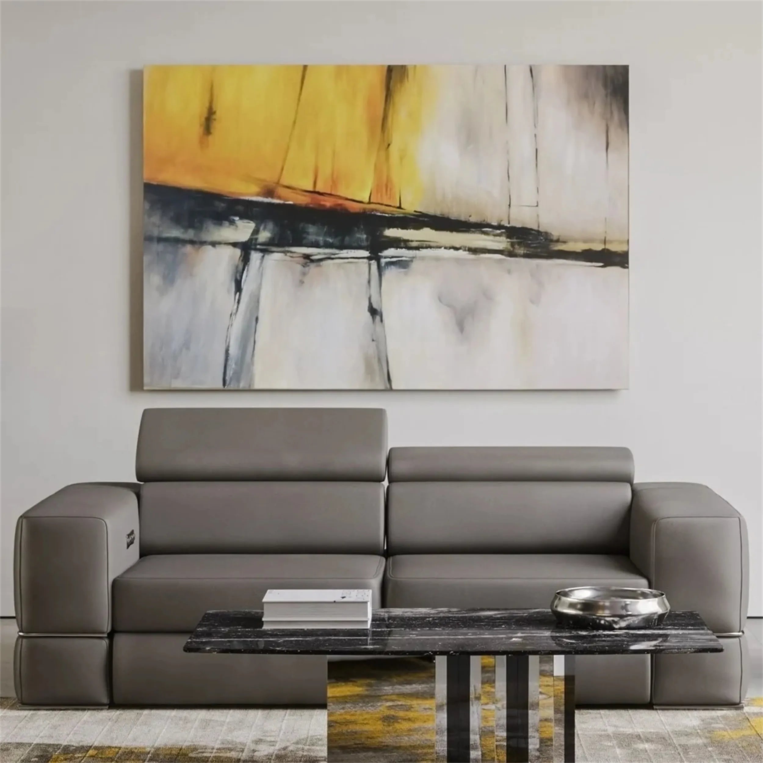 Abstract Painting #AB 134 - Modern Wall Art for Home & Office Decor | Unique Handmade Canvas Artwork for Living Room, Bedroom & Office Spaces