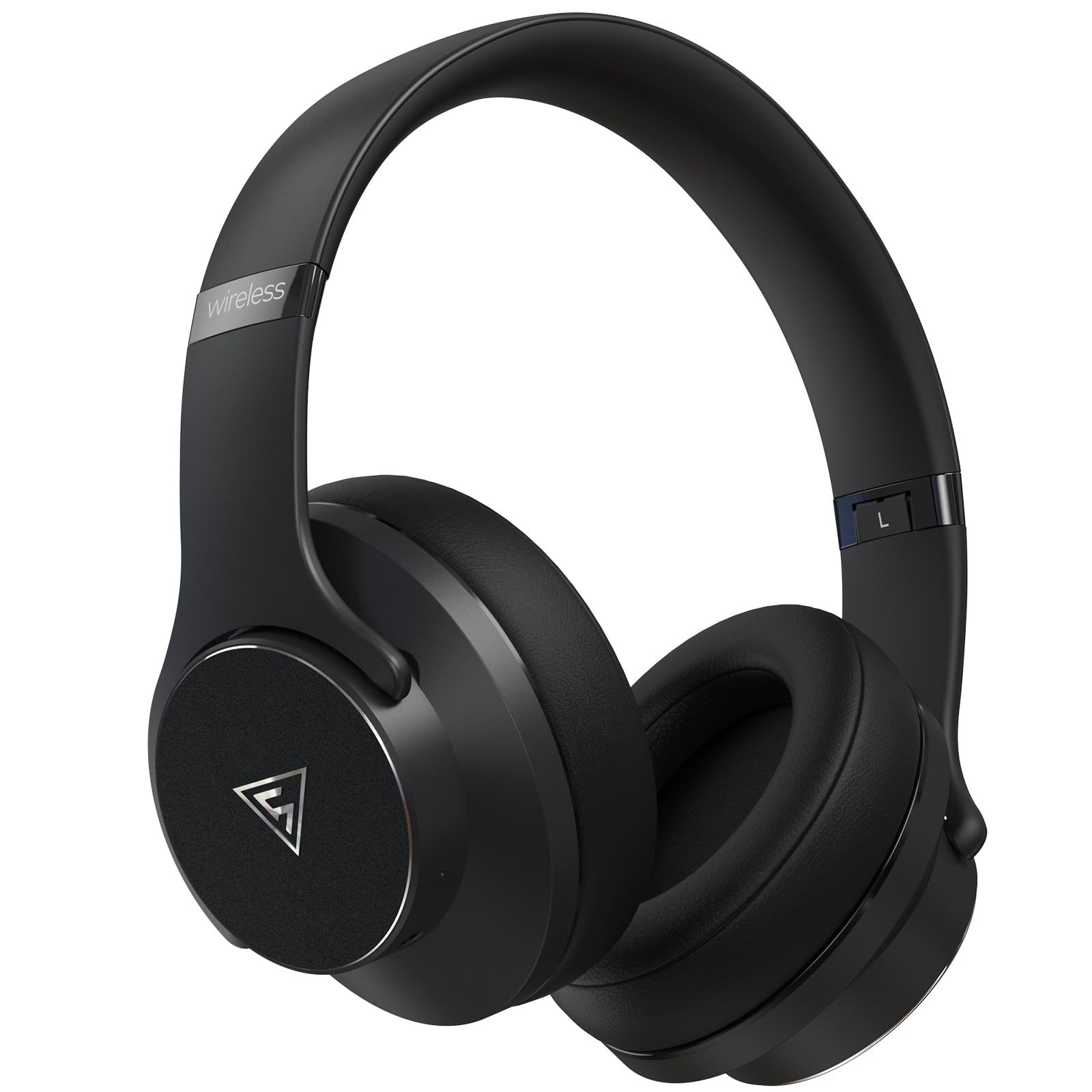 DOQAUS Wireless Bluetooth Headphones with 90H Playtime, Hi-Fi Stereo Sound, 3 EQ Modes & Built-in Mic - Comfortable Over-Ear Headphones for iPhone, Android, PC, Gaming, Travel & Work (Black) - Perfect for Commuting, Office Use & Entertainment
