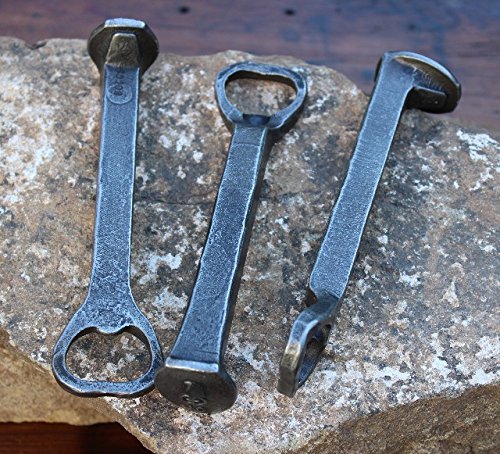 Personalized Railroad Spike Bottle Opener - Unique Groomsmen Gifts, 6th & 11th Anniversary Present - Rustic Home Bar Accessory for Beer Lovers & Wedding Party Favors