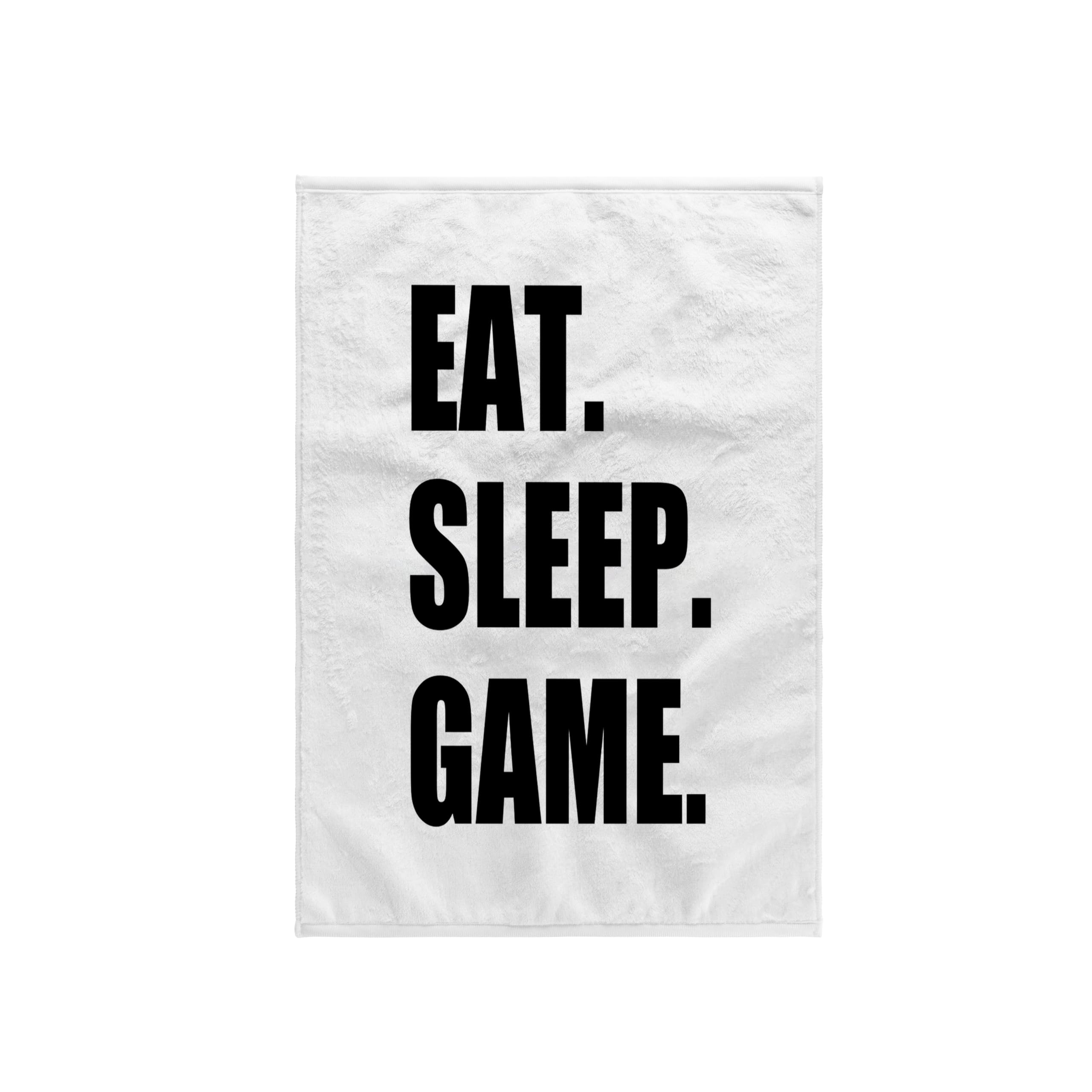 3D Rose Eat Sleep Game Repeat Black Text Video Gamer Towel - 15