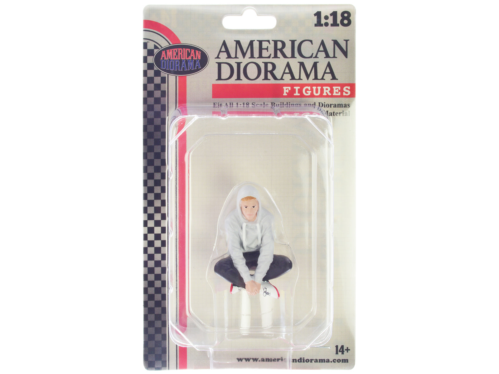American Diorama 1/18 Scale Model Figure 704 - Figure18 Series 1 Collectible for Diecast Car Displays & Diorama Scenes