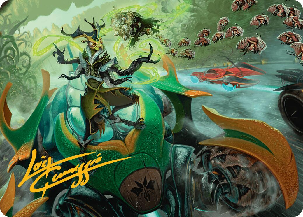 Aatchik Emerald Radian Art Card (15/54) - Gold Stamped Signature Collectible - Aetherdrift Art Series | Perfect for Trading Card Games, Art Collectors & Home Decor