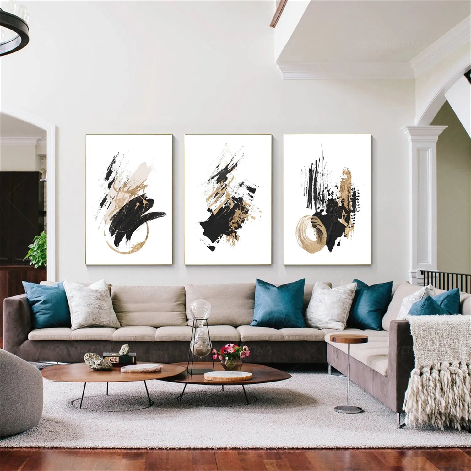 Minimalist Balance Canvas Art Set of 3 - Modern Abstract Wall Decor for Living Room, Bedroom & Office | #MM293