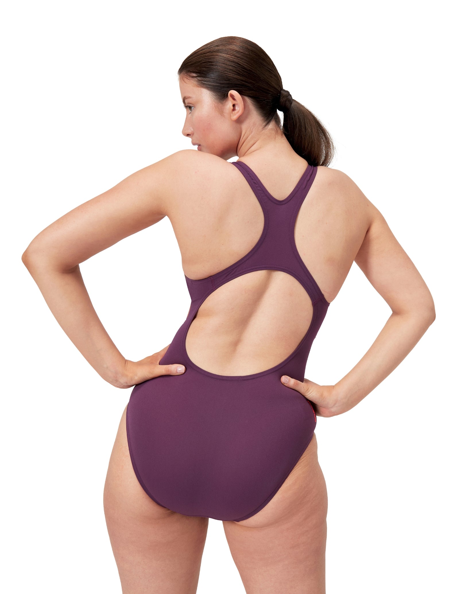 Digital Placement Medalist Swimsuit - Purple & Orange Competition Swimwear for Women | Perfect for Swim Meets, Pool Training & Beach Vacations