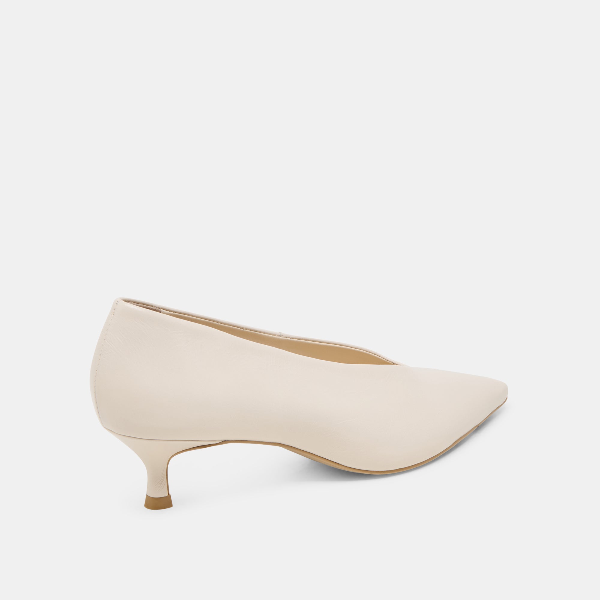 ALWYN Women's Heels - Bone Crinkle Patent Leather High Heel Pumps for Work, Party & Special Occasions