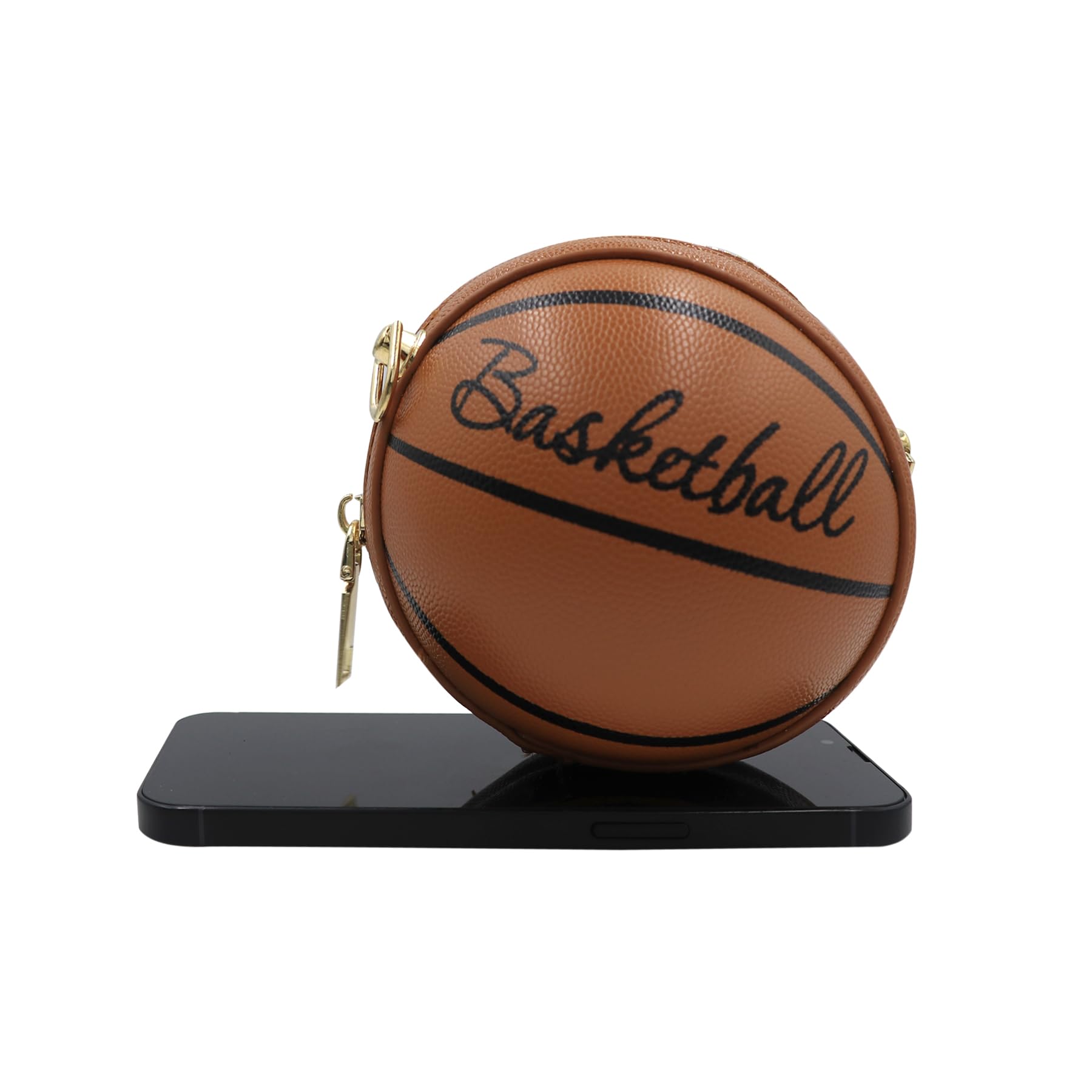 Girls Basketball Crossbody Bag - Mini Round Ball Shoulder Purse for Kids | Perfect for School, Sports Games & Casual Outings