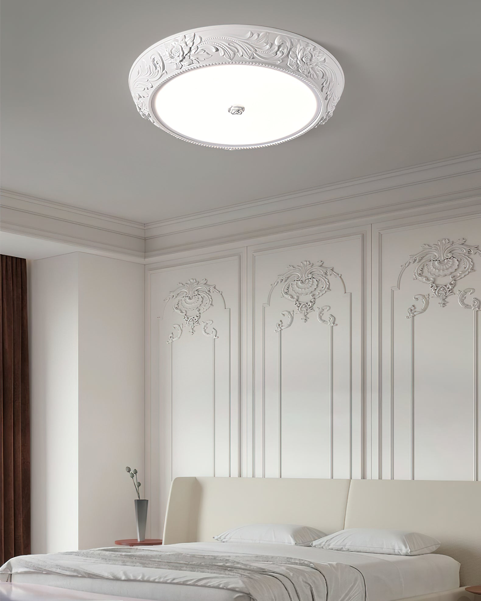 Modern Embossed Resin Ceiling Light Fixture - Elegant Home & Office Lighting for Living Room, Bedroom, Dining Area | Energy Efficient & Stylish Design