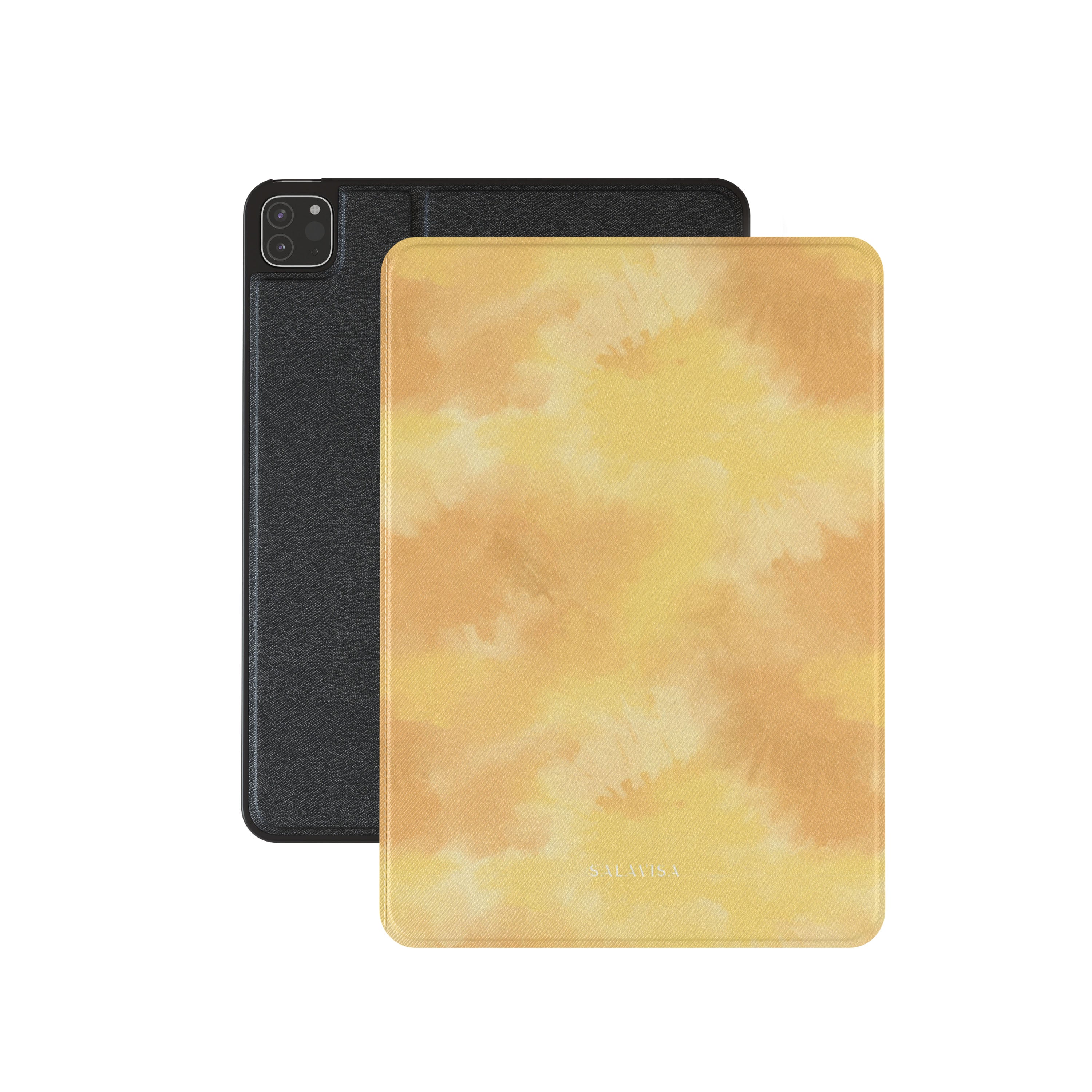 Vibrant Yellow Tie Dye iPad Case - Protective Cover for iPad 7th/8th/9th/10th Gen - Perfect for School, Work & Travel Accessories