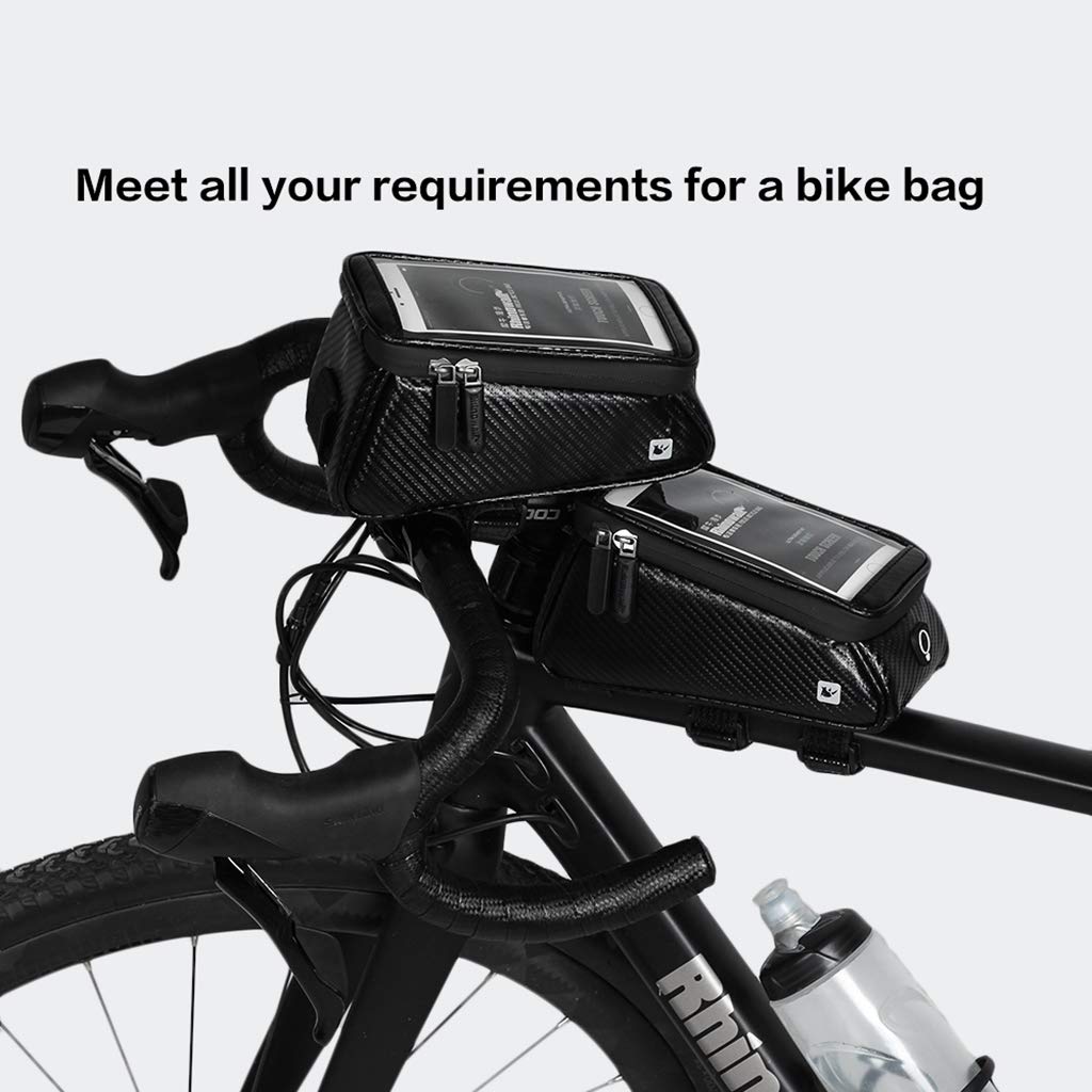 Rhinowalk Waterproof Bike Frame Bag - Stable Top Tube Bag for Cycling