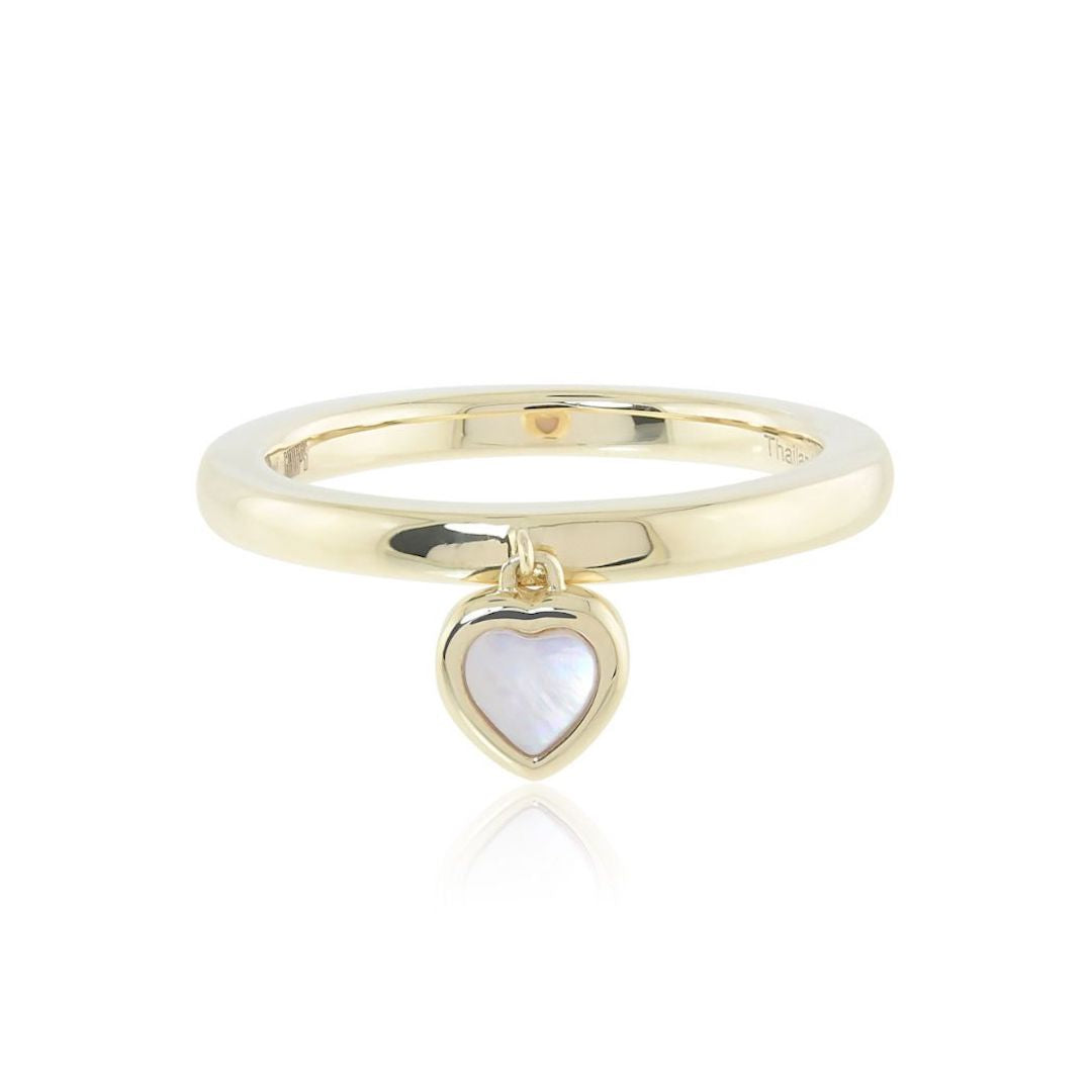 Pink Mother of Pearl Heart Ring - Elegant Jewelry for Women | Perfect Gift for Valentine's Day, Anniversary & Special Occasions