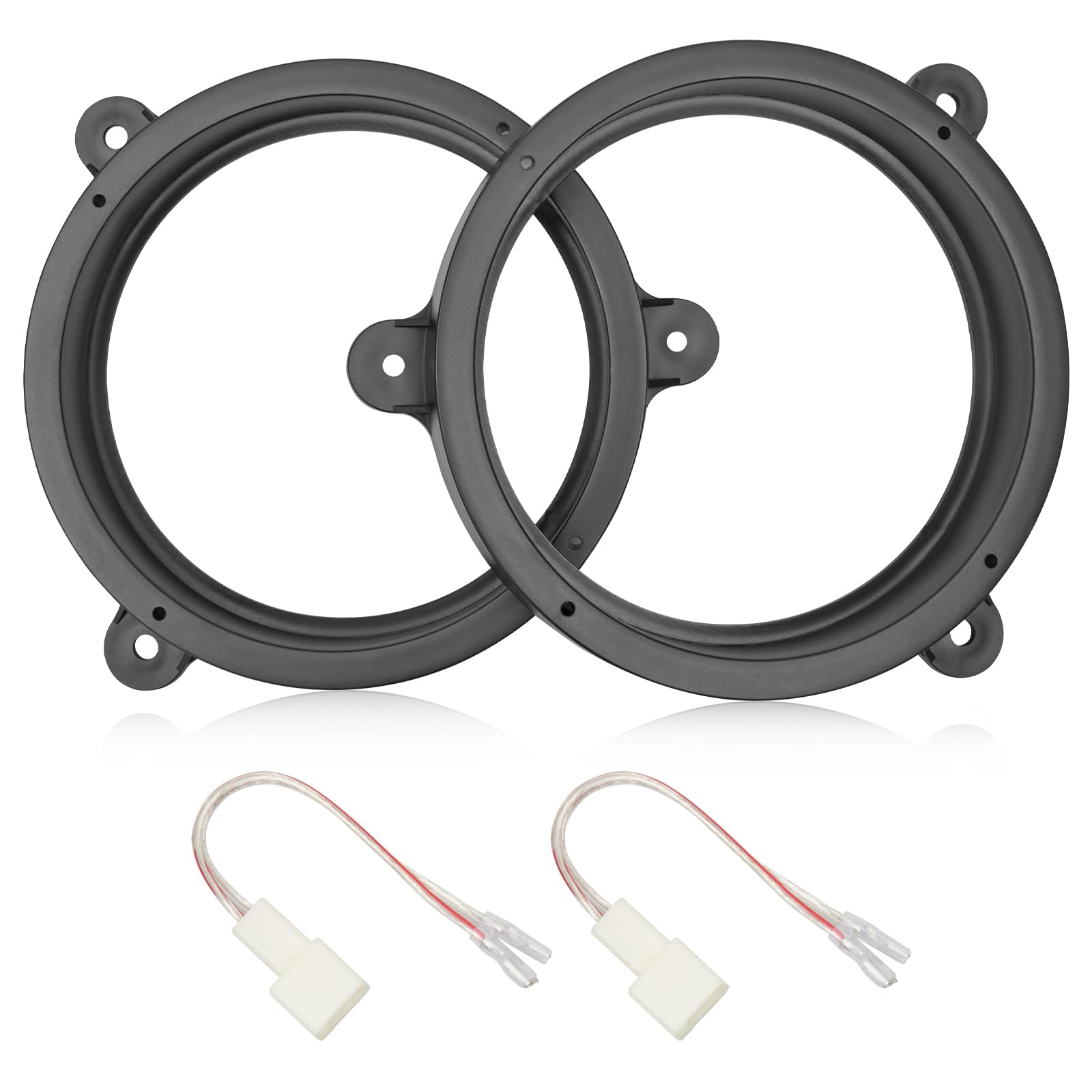 RED WOLF 6.5 Inch Rear Door Speaker Adapter with Speaker Harness - Compatible with 2009-2011 Subaru Forester, Outback, Impreza - Aftermarket 6.5