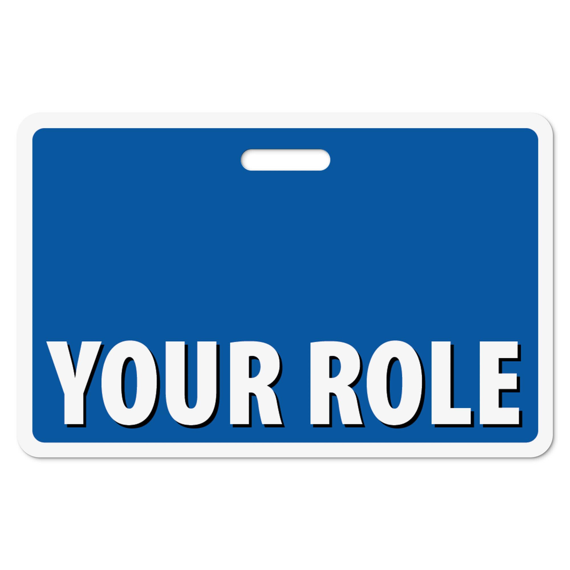 Custom Full Pacific Blue Horizontal Badge Buddy ID Backer Cards - 100 Pcs Bulk Pack - Double Sided Printing with Border - Durable & Water Resistant for Nurses, Doctors, Healthcare Professionals - Perfect for Hospitals, Clinics, and Medical Facilities