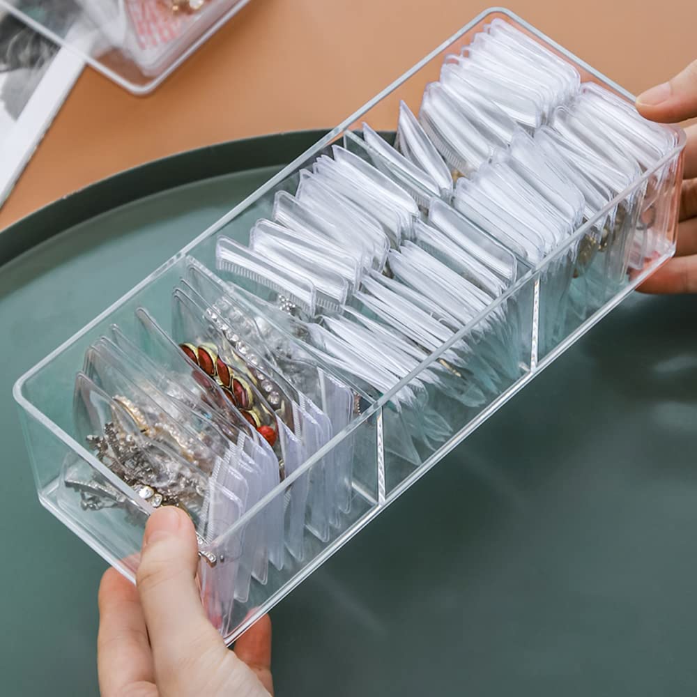 3-Layer Clear Acrylic Drawer Organizer - Detachable Makeup Storage for Vanity, Bathroom & Desk - Perfect for Nail Polish, Eyeshadow Palettes & Cosmetics Organization - Ideal for Home, Office & Travel Use